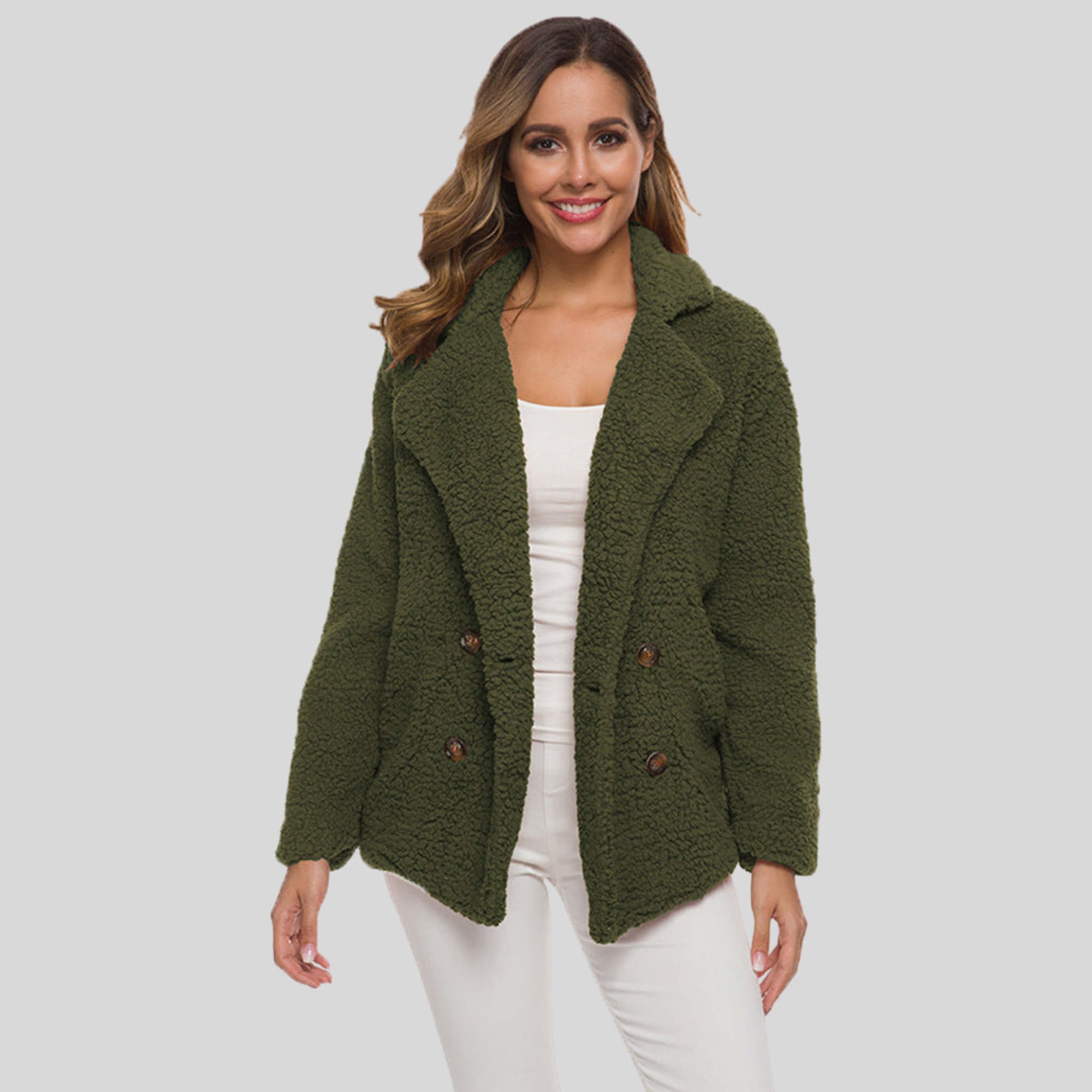 Mandy - Thick Fleece Sweater Coat