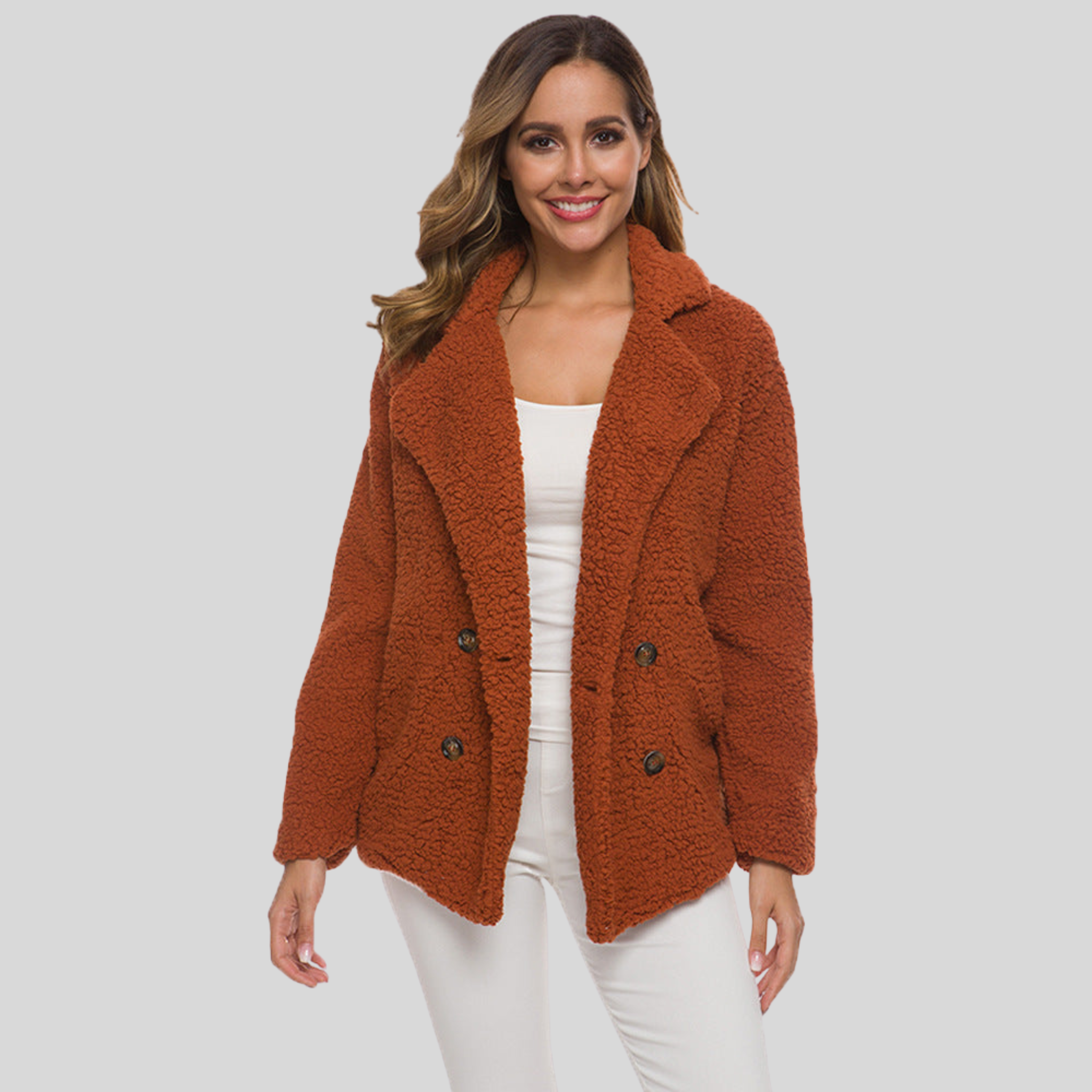 Mandy - Thick Fleece Sweater Coat