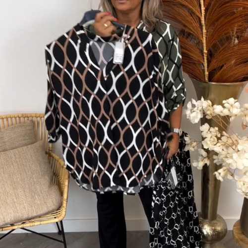 Marina – Printed Collar Blouse