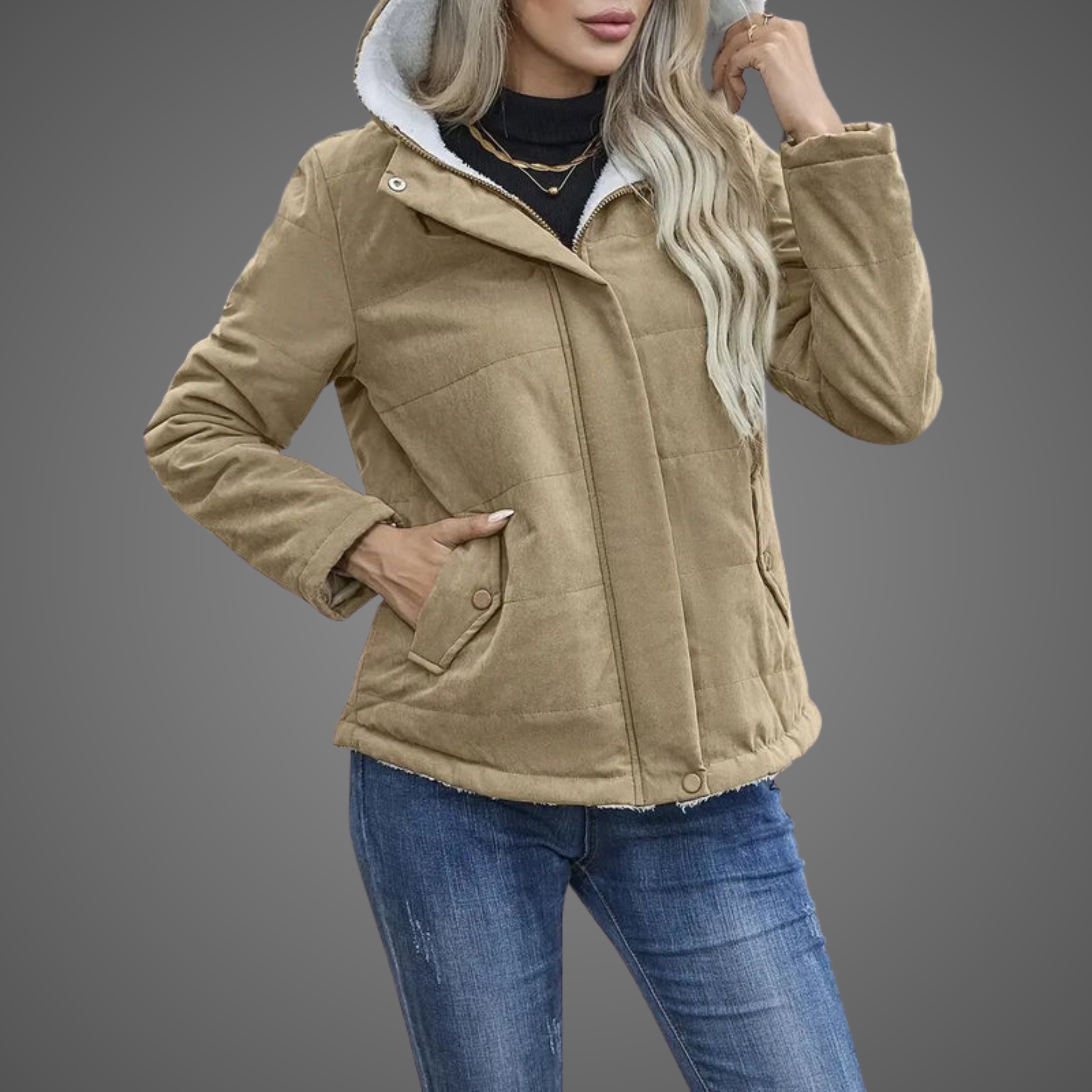 Grace - Fleece-Lined Hooded Coat