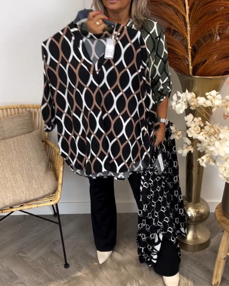 Marina – Printed Collar Blouse