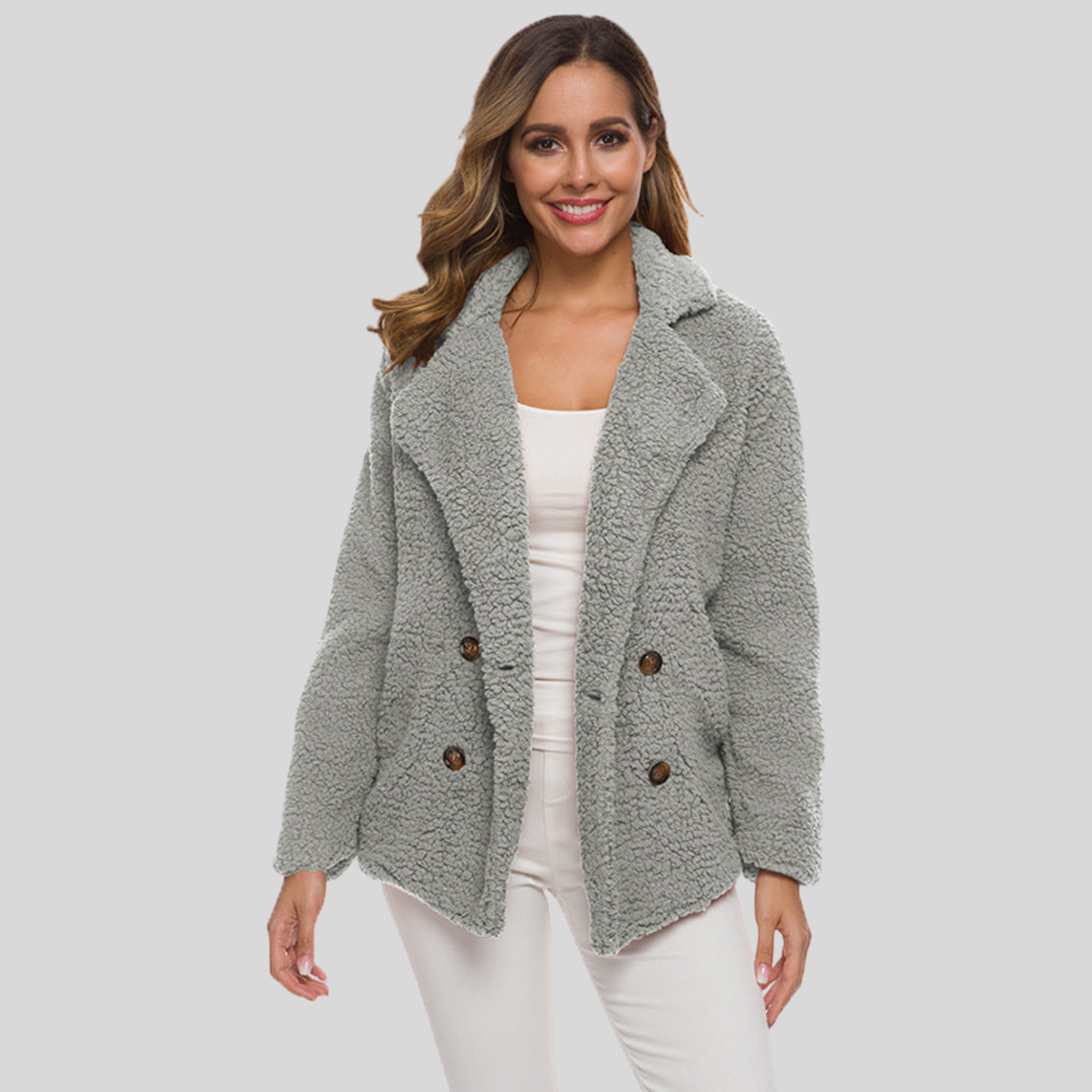 Mandy - Thick Fleece Sweater Coat