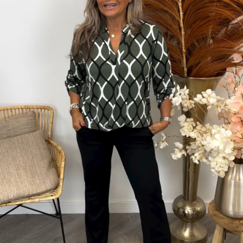 Marina – Printed Collar Blouse