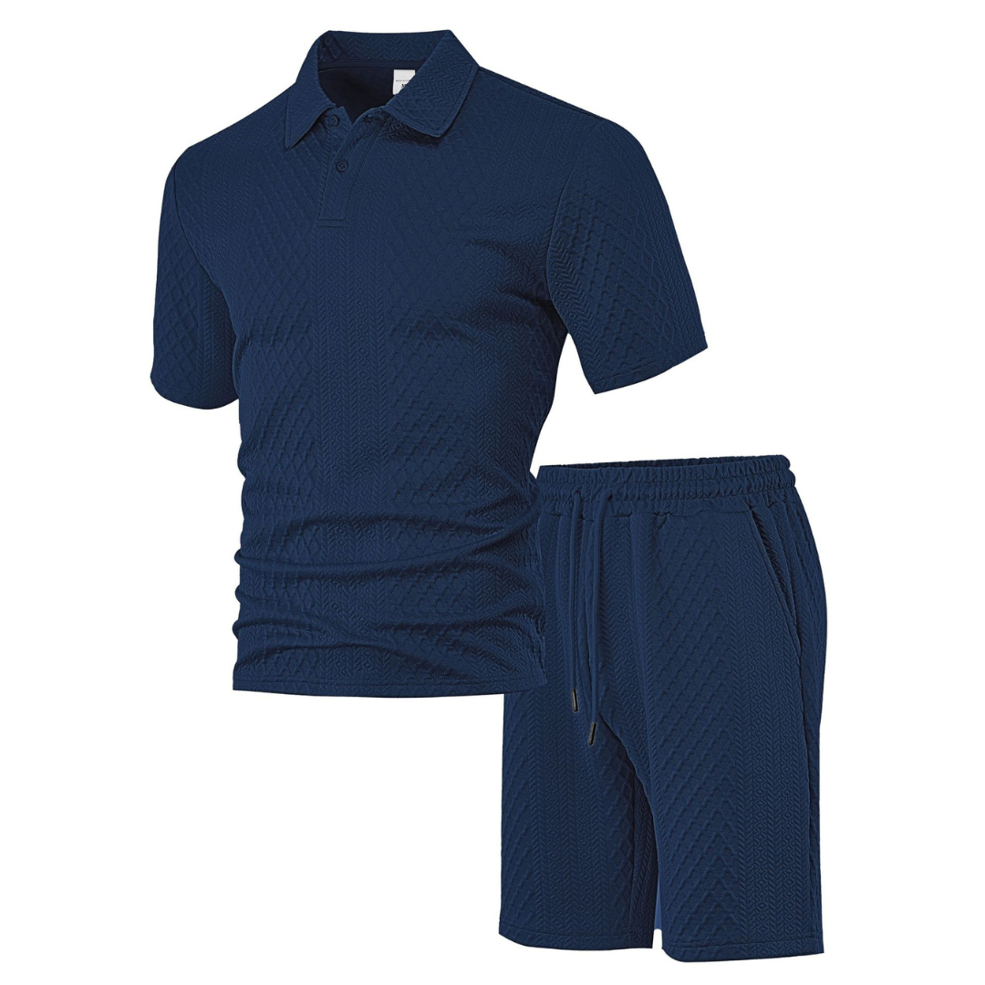 Álex – Jacquard Piké & Shorts Set