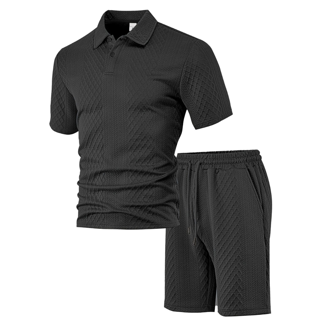 Álex – Jacquard Piké & Shorts Set