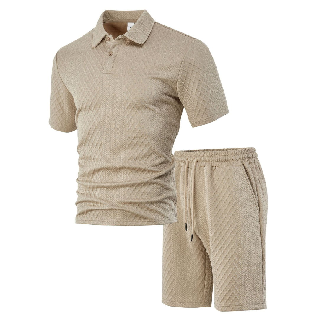 Álex – Jacquard Piké & Shorts Set