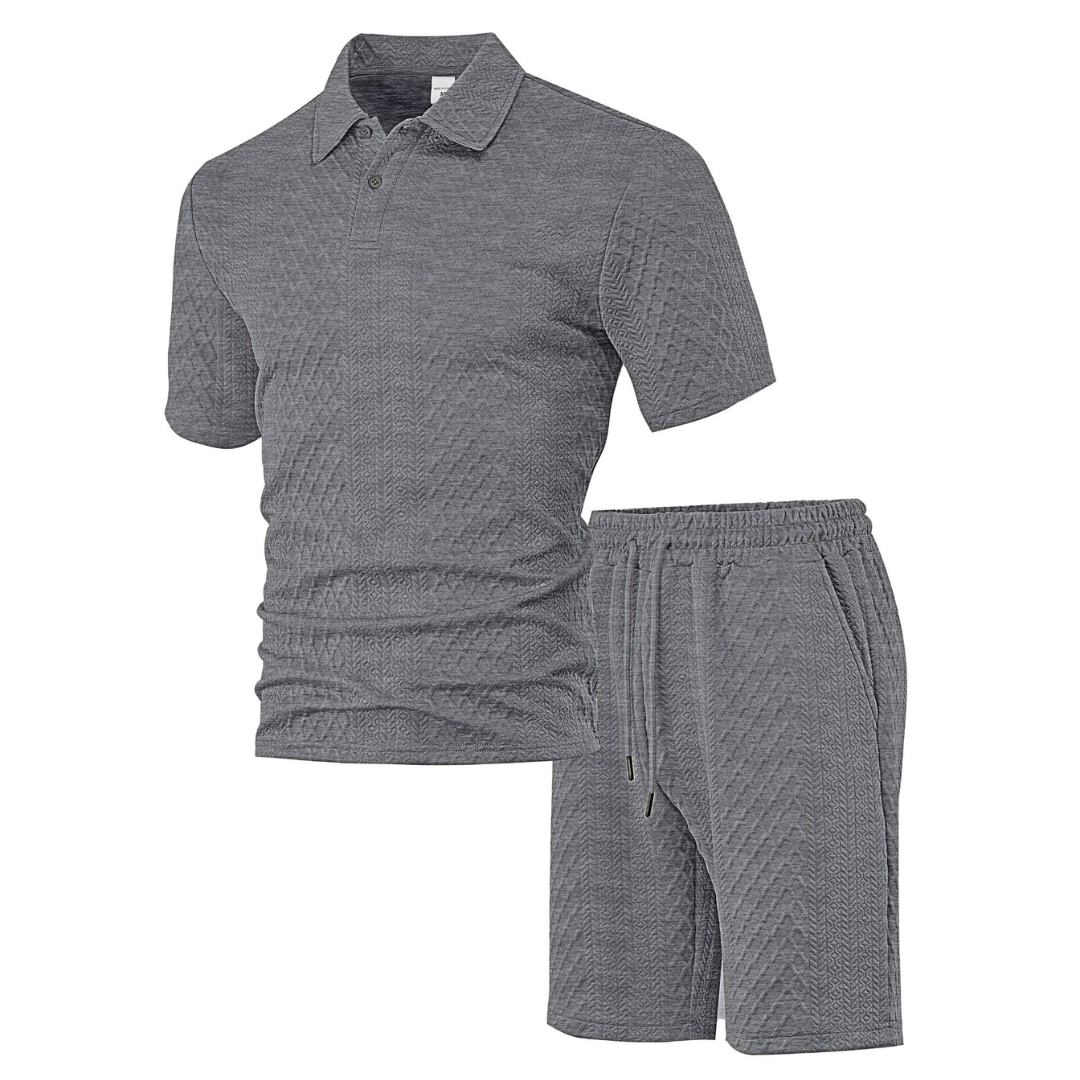 Álex – Jacquard Piké & Shorts Set