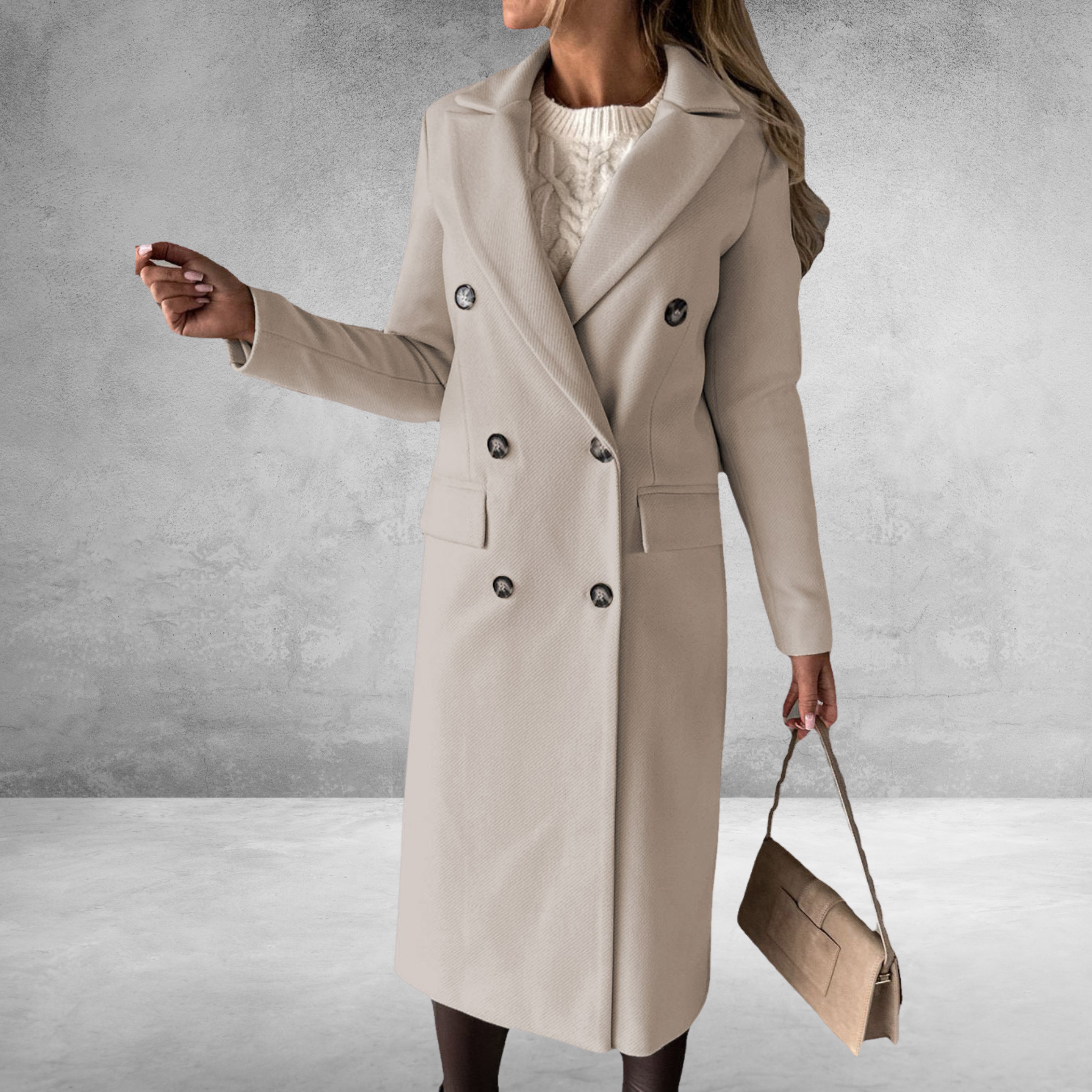 Laurel - Double Breasted Lapel Coat