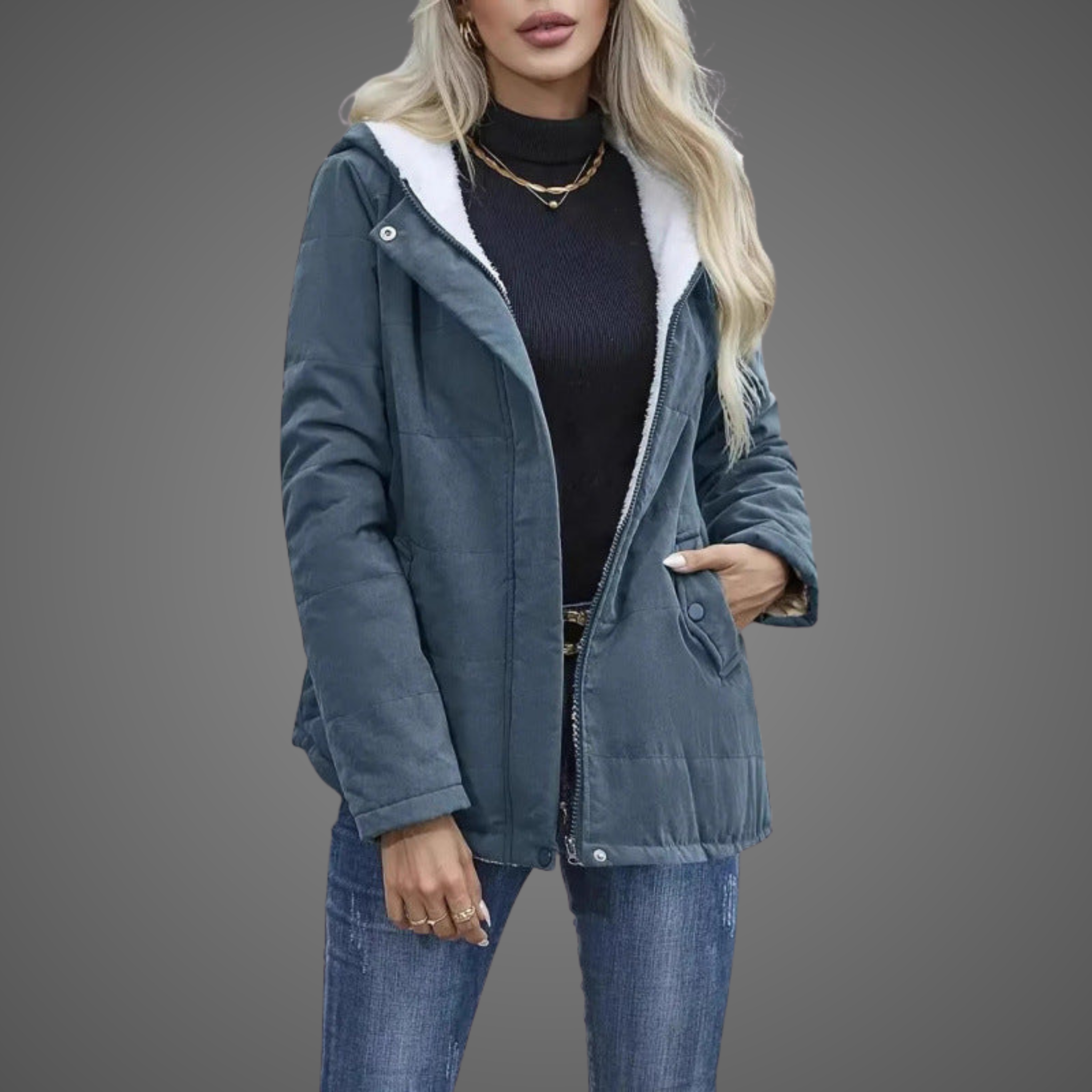 Grace - Fleece-Lined Hooded Coat