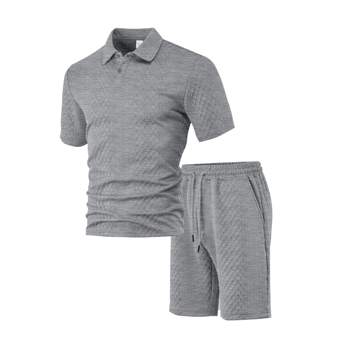 Álex – Jacquard Piké & Shorts Set
