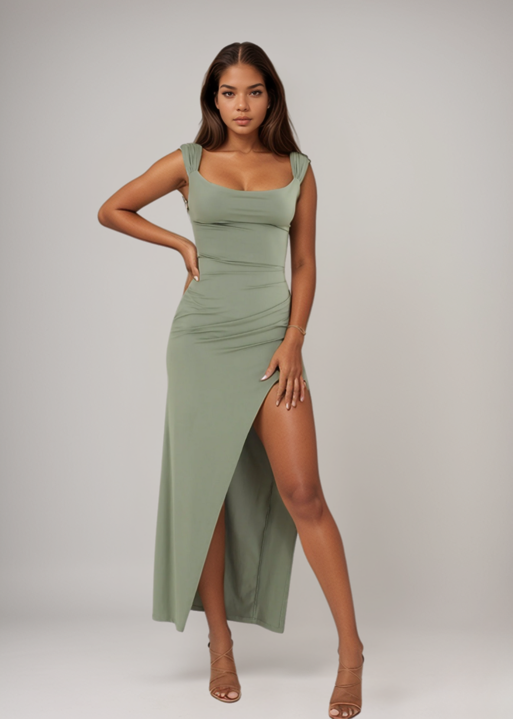 Iveta – Stretch Split Dress