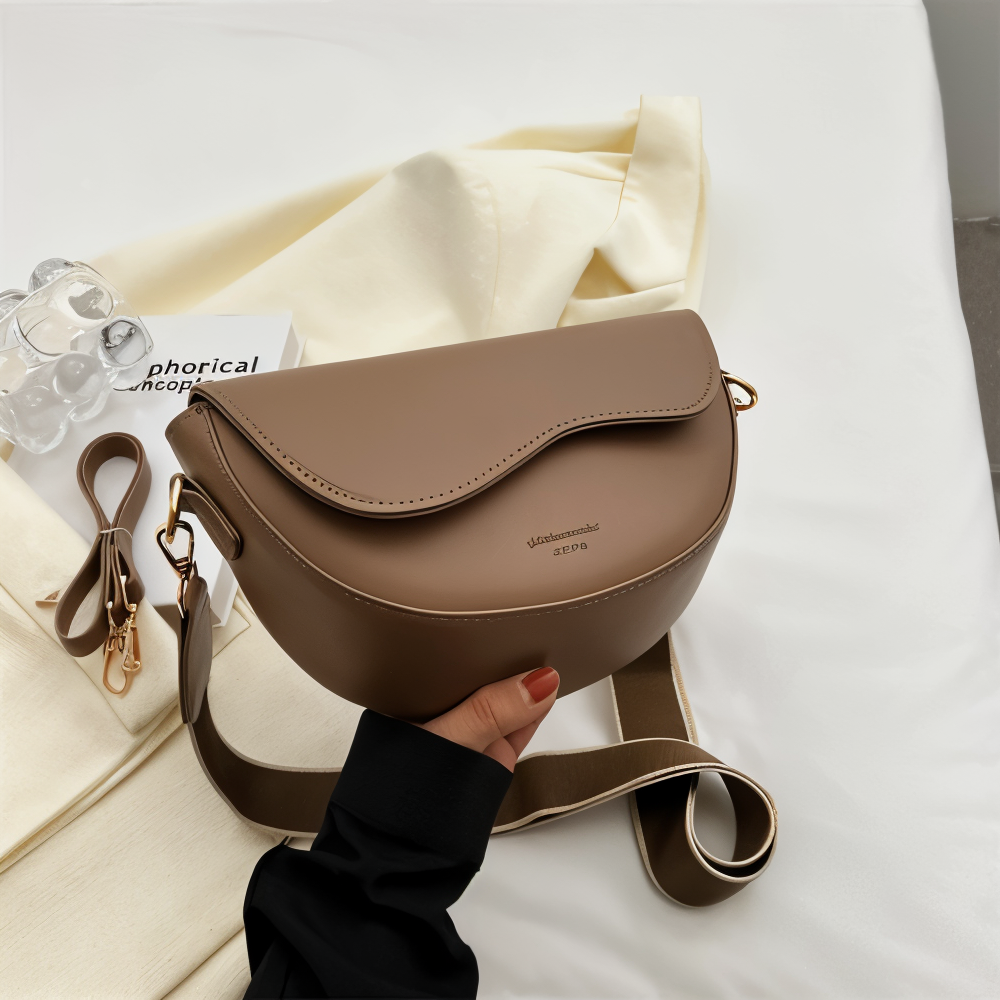 Xyline – Halbmond-Crossbody-Tasche mit Gurtband