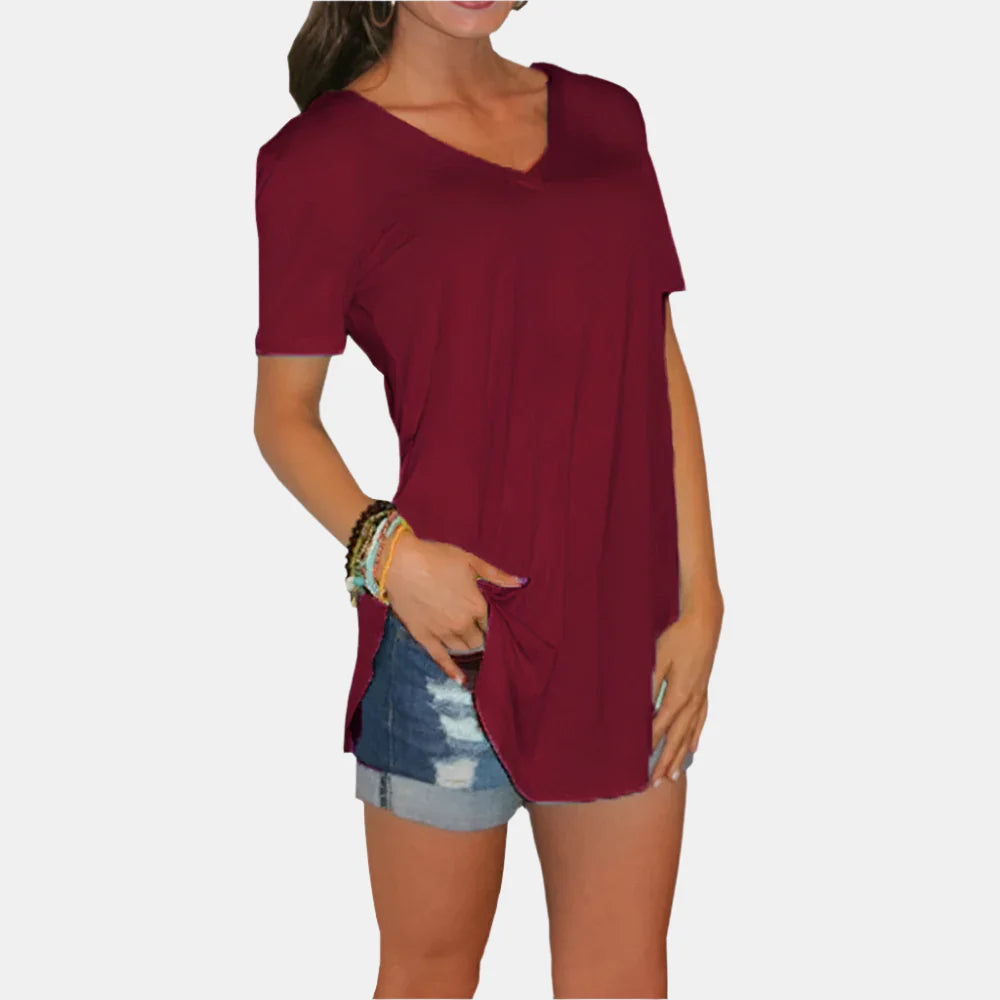 Anita – Loose Short Sleeve Blouse