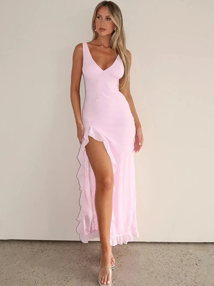 Eva – High Split Midi Dress