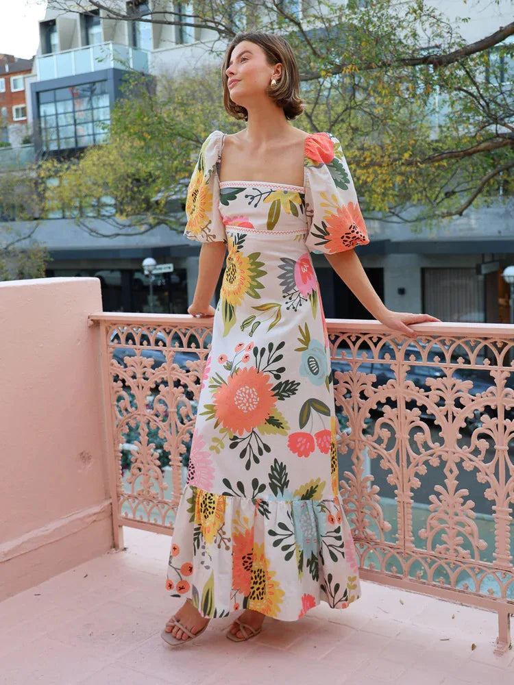 Isabella – Bohemian Dress with Print