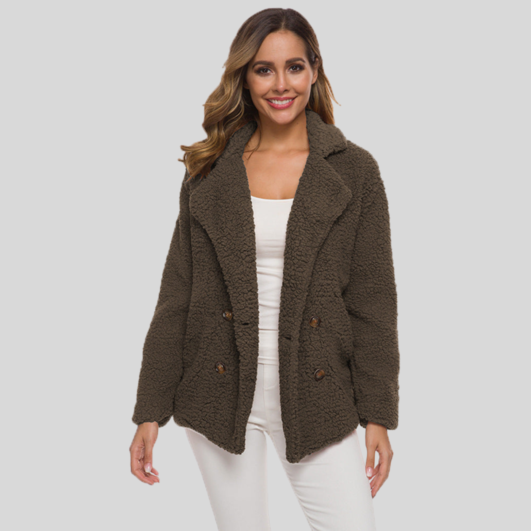 Mandy - Thick Fleece Sweater Coat