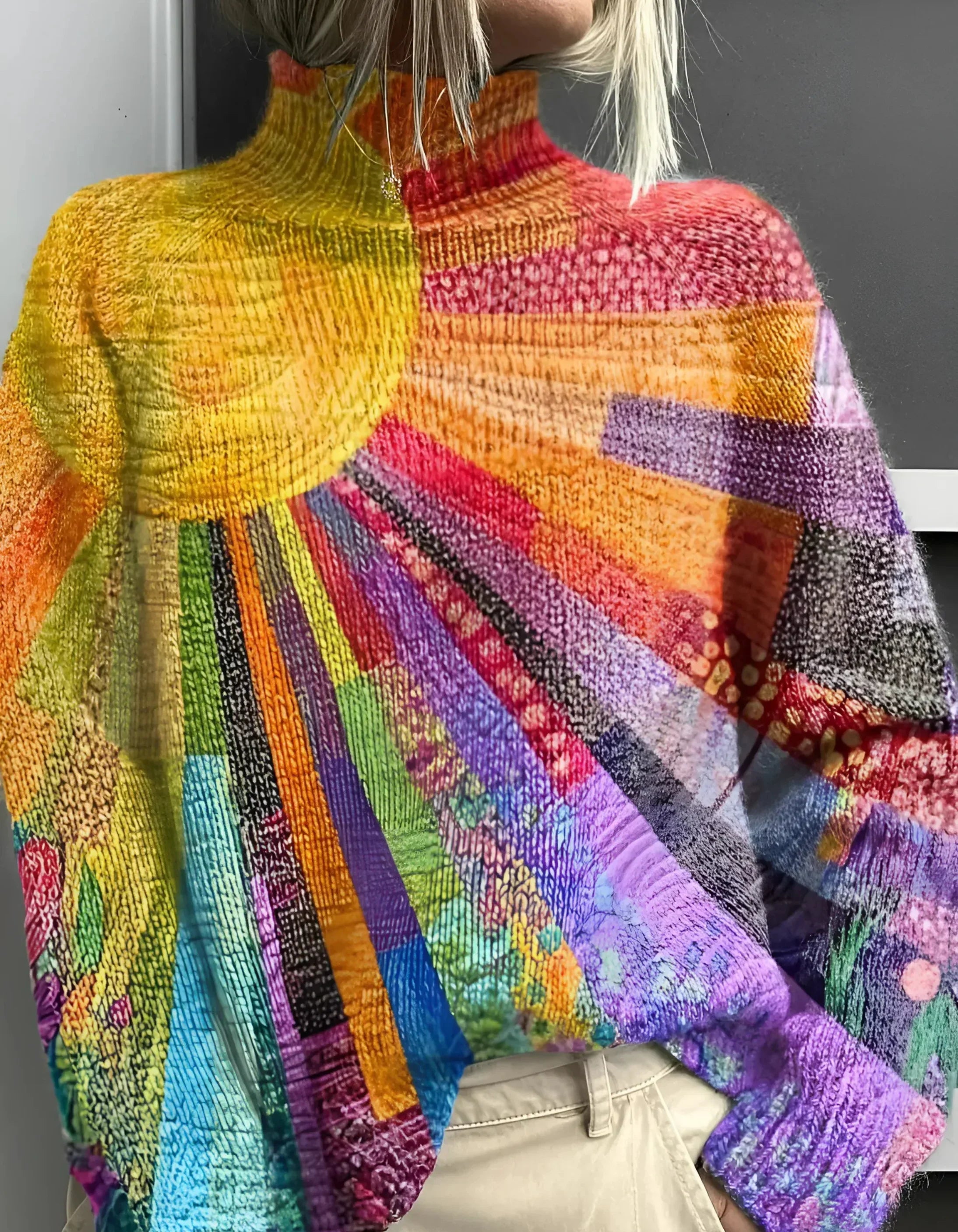 Sophie | Colorful Turtleneck