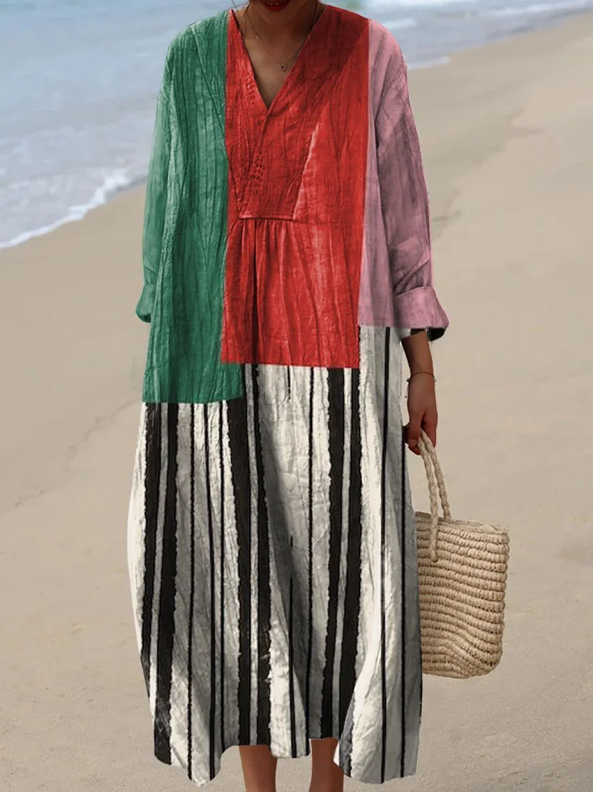 Lola – Abito Midi Geometrico