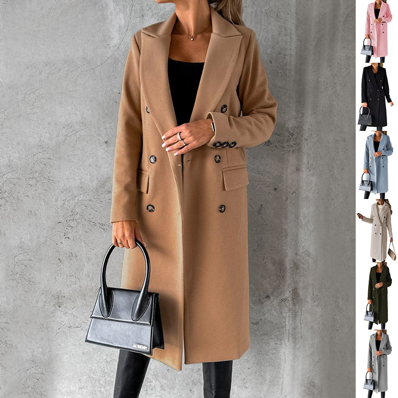 Laurel - Double Breasted Lapel Coat