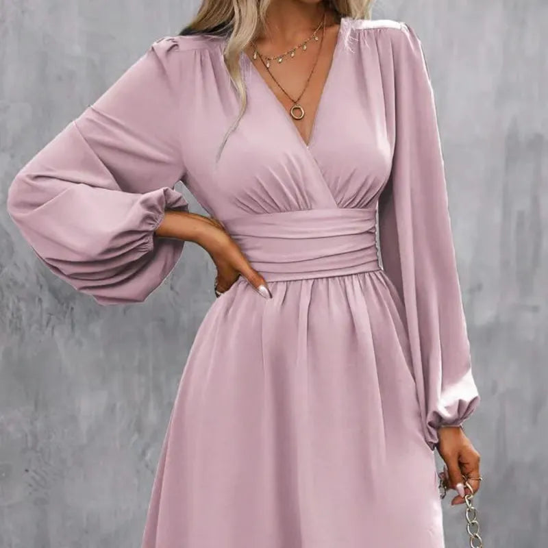 Isabel – Vestito a portafoglio a maniche lunghe