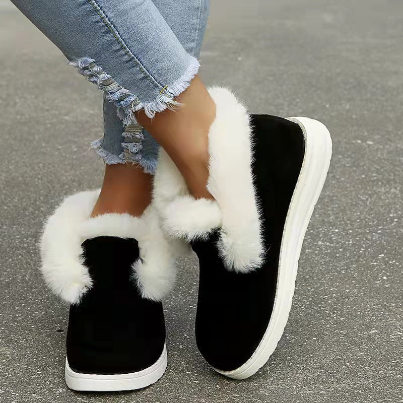 Ella - Plush Fur Ankle Boots
