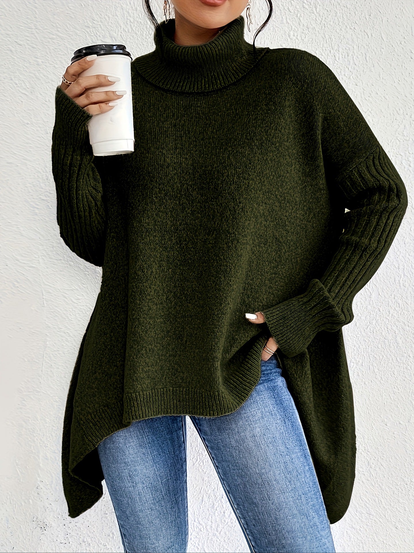 Sophie - Irregular Turtleneck Sweater