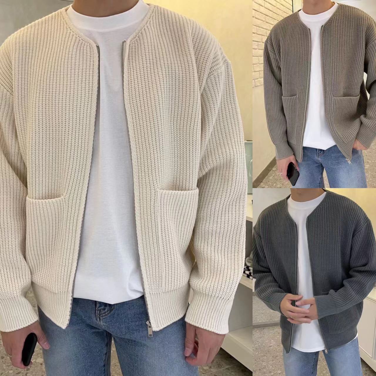 Arthur - Knitted Zip-up Cardigan
