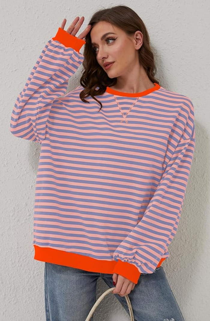 MANA™ – Striped Oversized Sweater 🍂✨