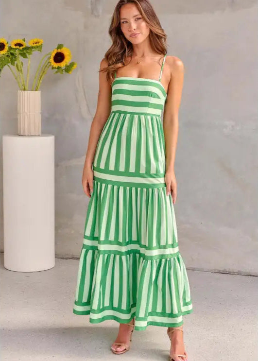 Gloria – Striped Long Dress