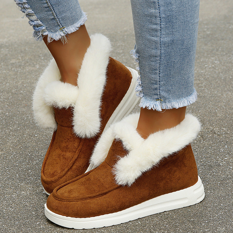 Ella - Plush Fur Ankle Boots