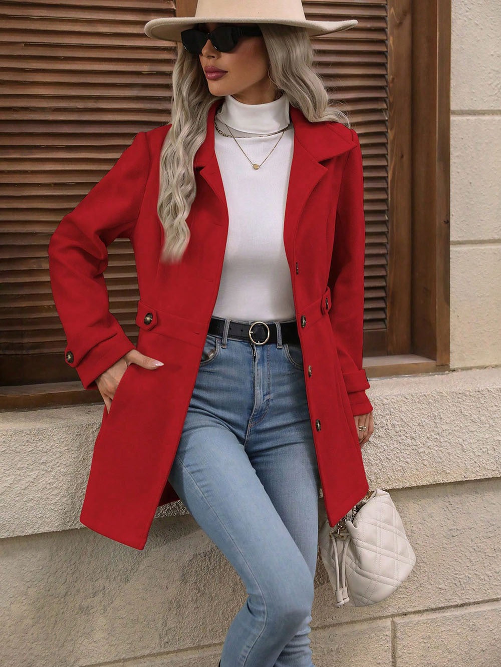 Emily - Woolen Mid-length Coat