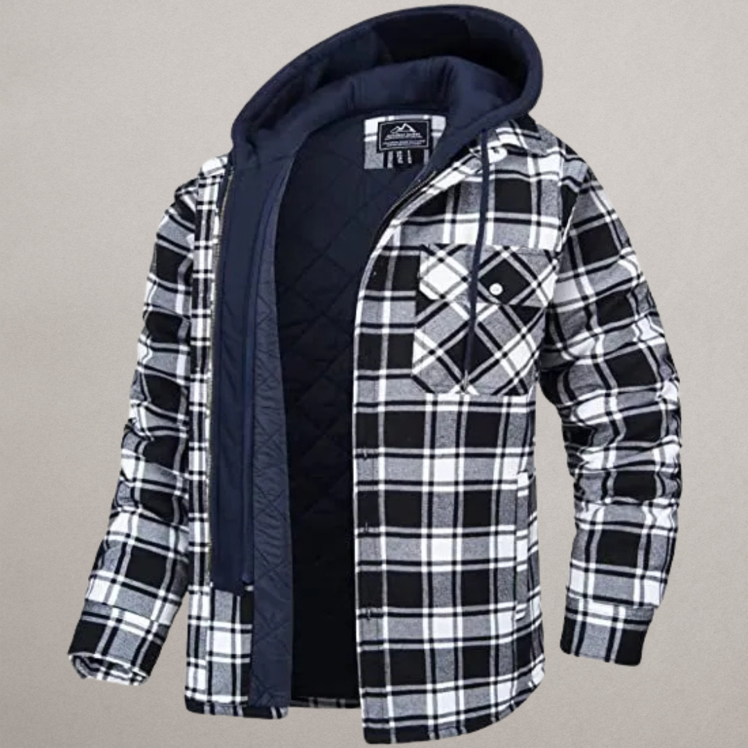 Oliver - Plaid Hooded Coat
