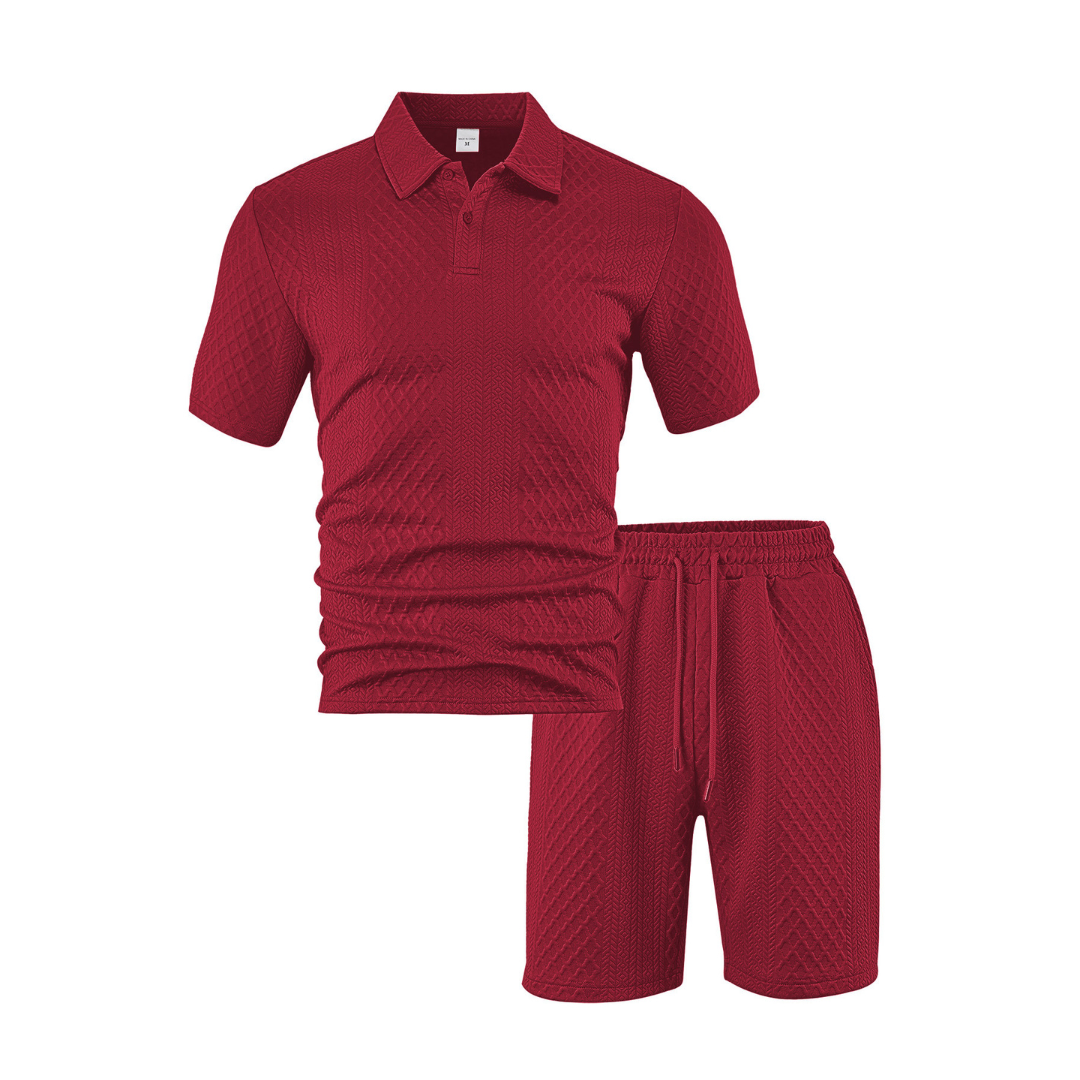 Álex – Jacquard Piké & Shorts Set