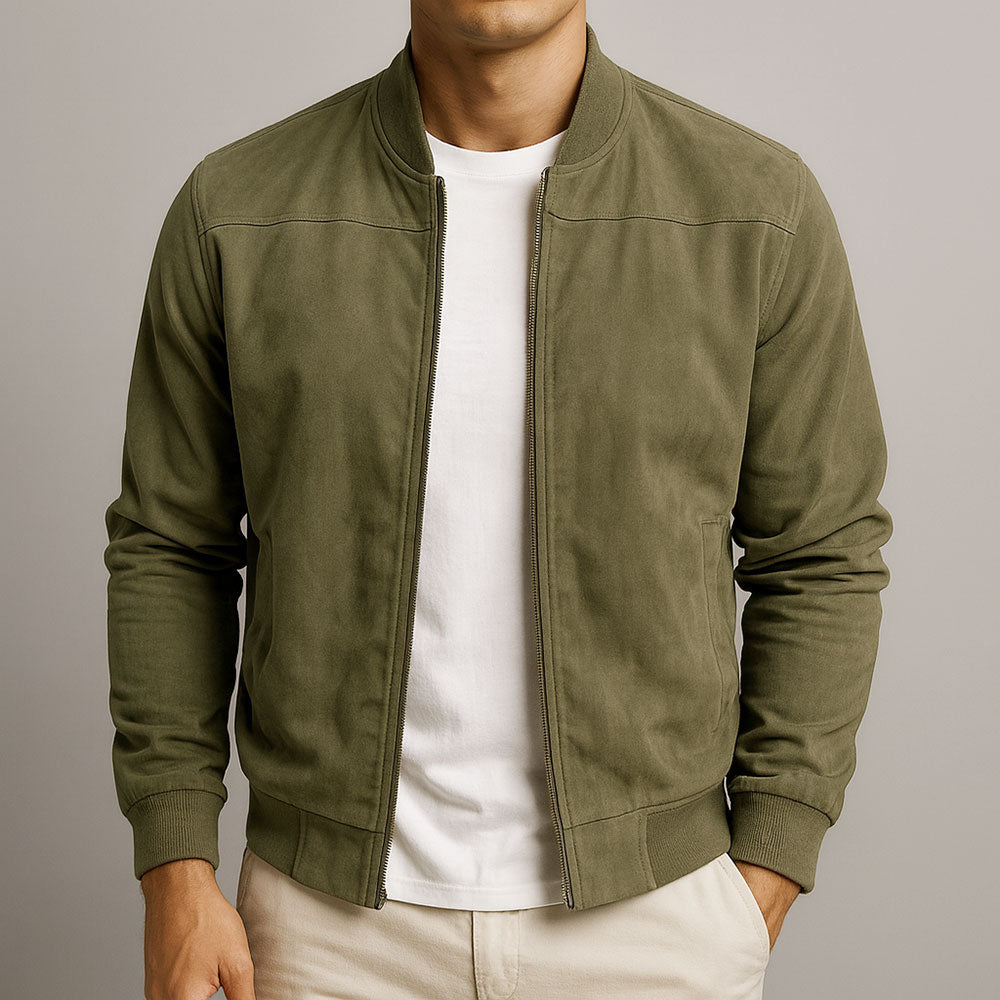 Mateo – Suede Bomber Jacket