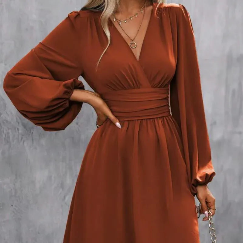 Isabel – Vestito a portafoglio a maniche lunghe