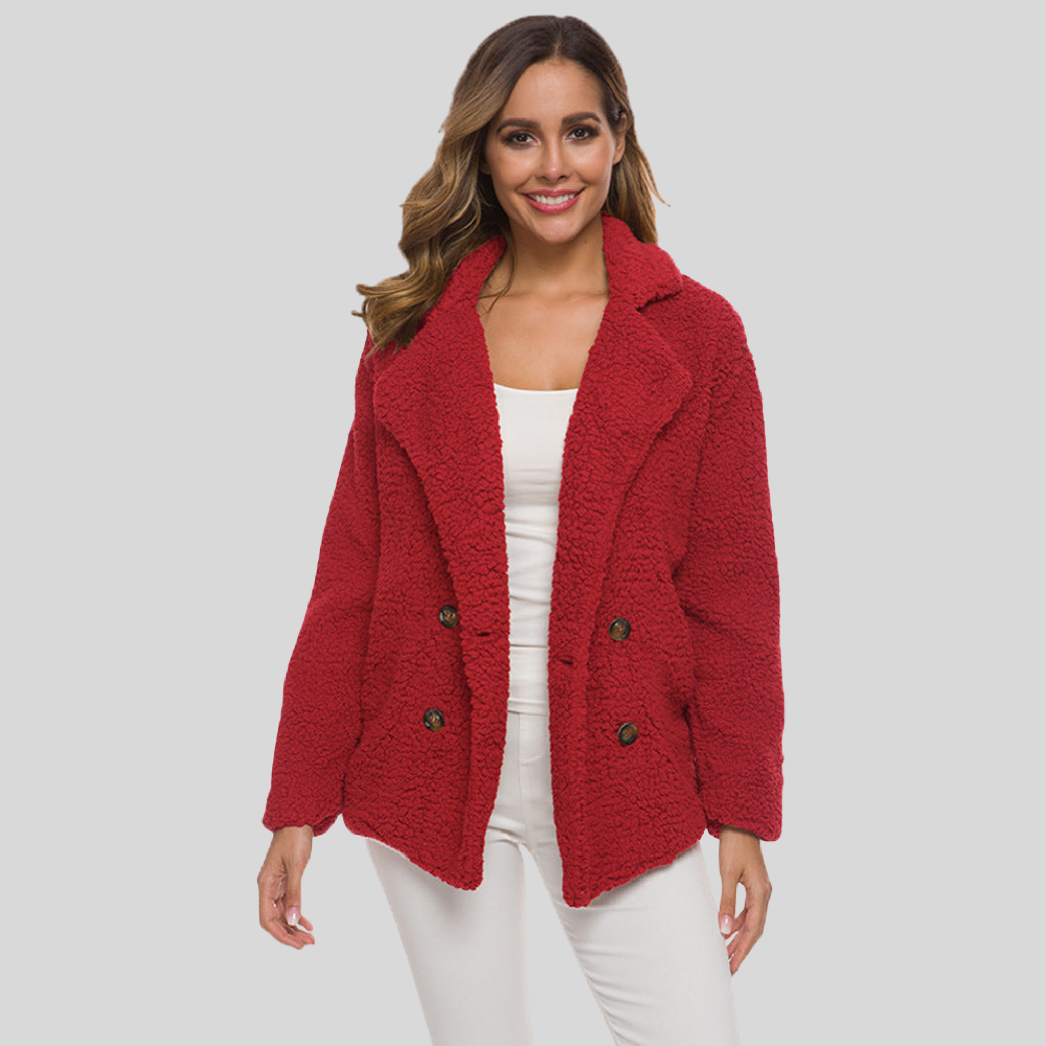 Mandy - Thick Fleece Sweater Coat