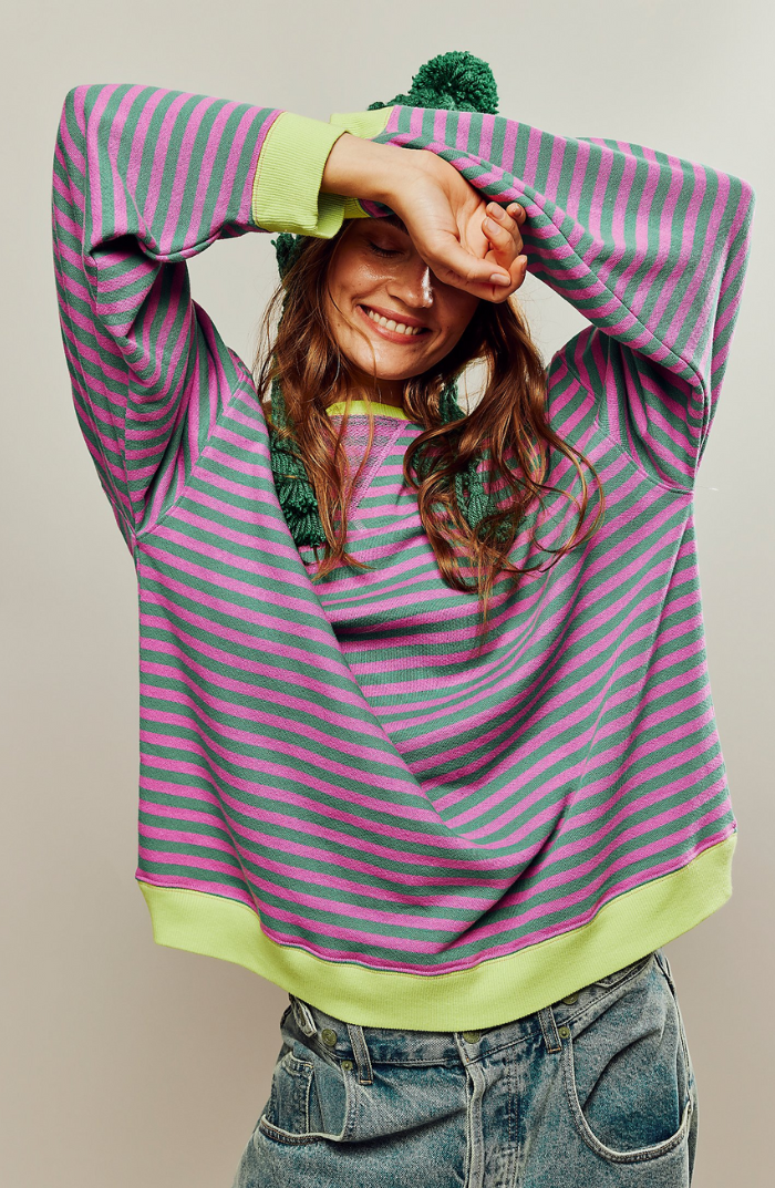MANA™ – Striped Oversized Sweater 🍂✨
