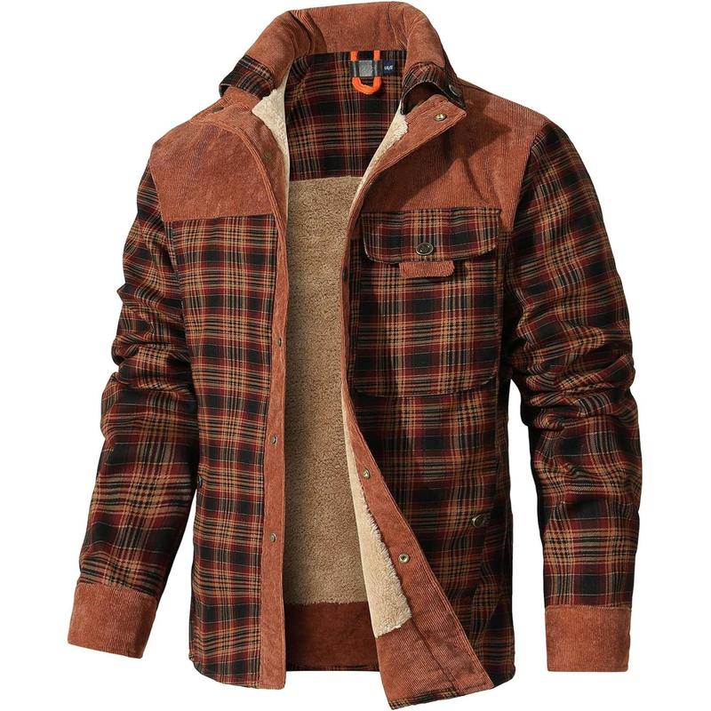 Marco | Corduroy Sherpa Flannel Jacket