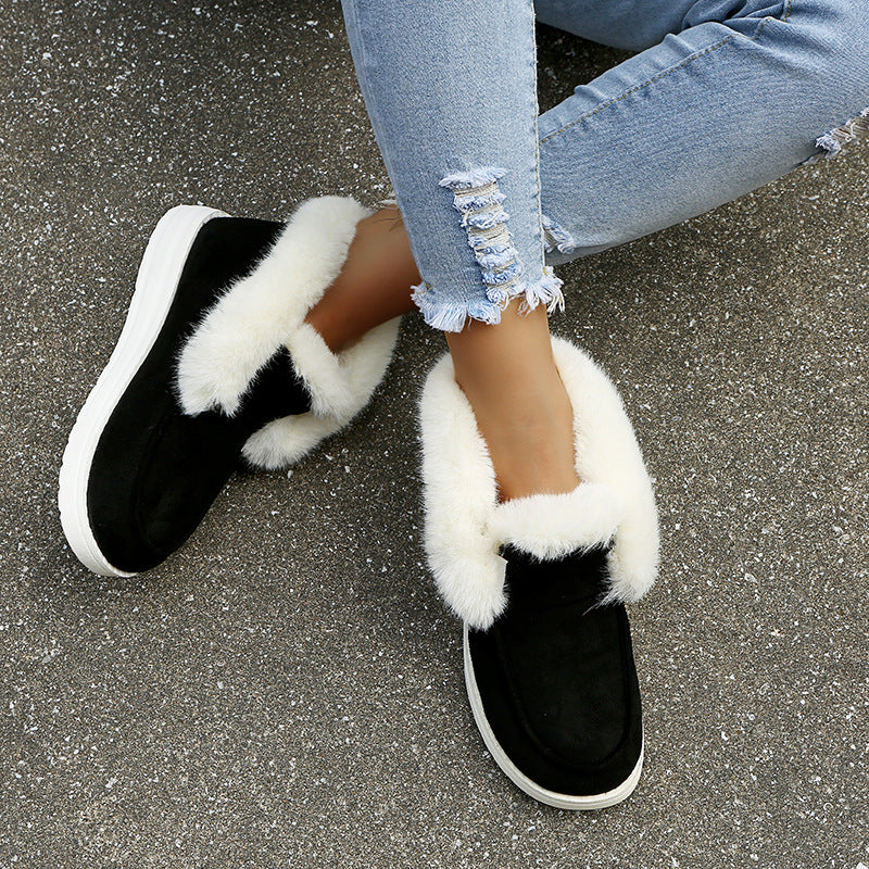 Ella - Plush Fur Ankle Boots