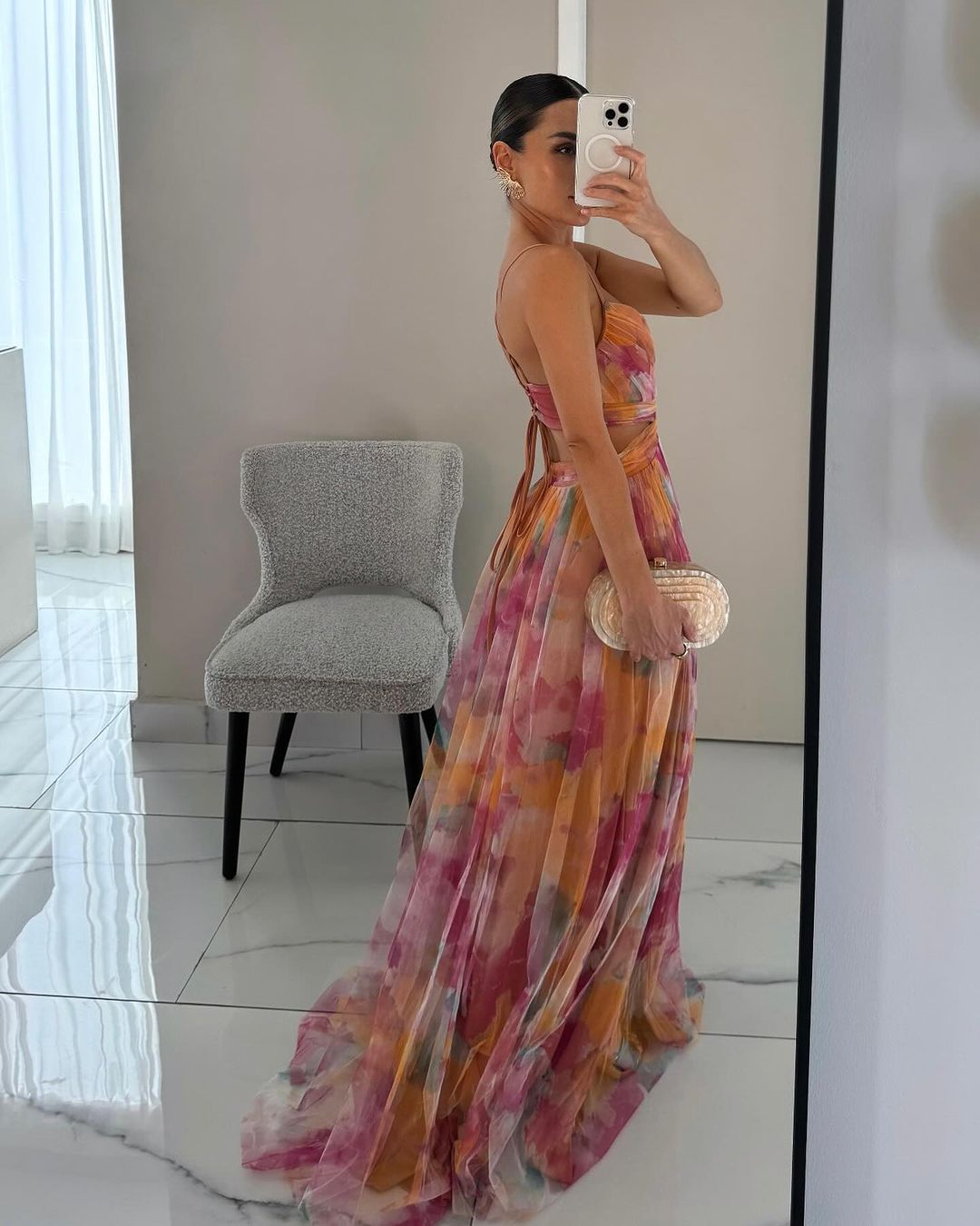 Fleur - Floral Print Maxi Dress