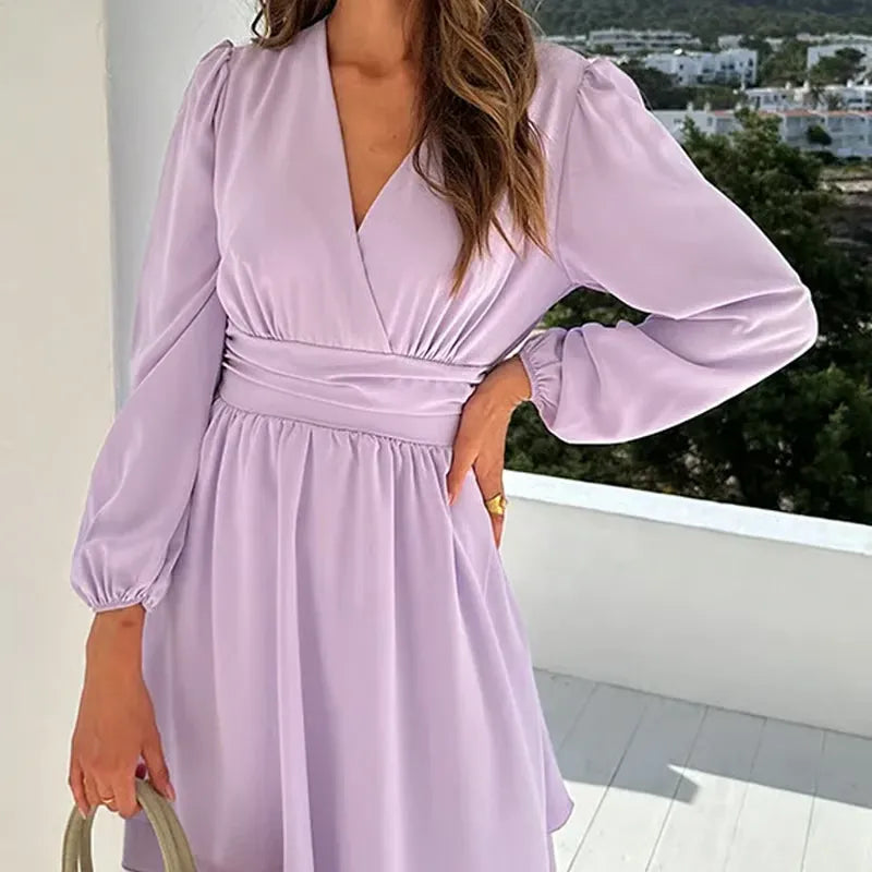 Isabel – Vestito a portafoglio a maniche lunghe