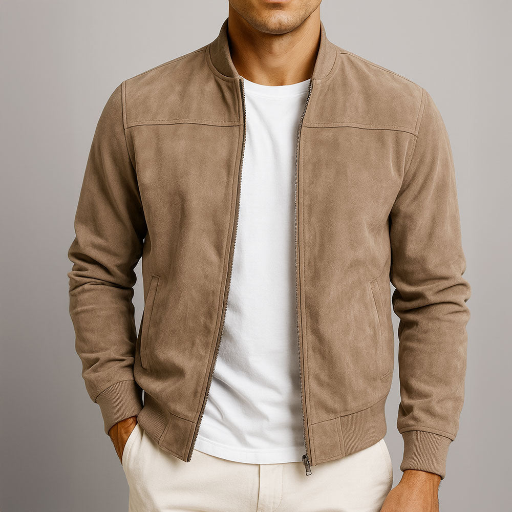 Mateo – Suede Bomber Jacket