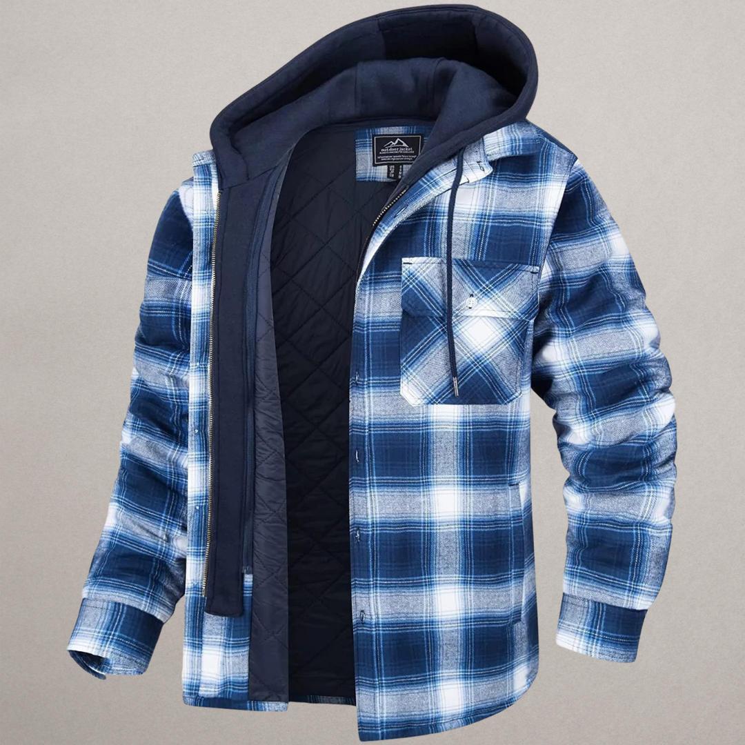 Oliver - Plaid Hooded Coat
