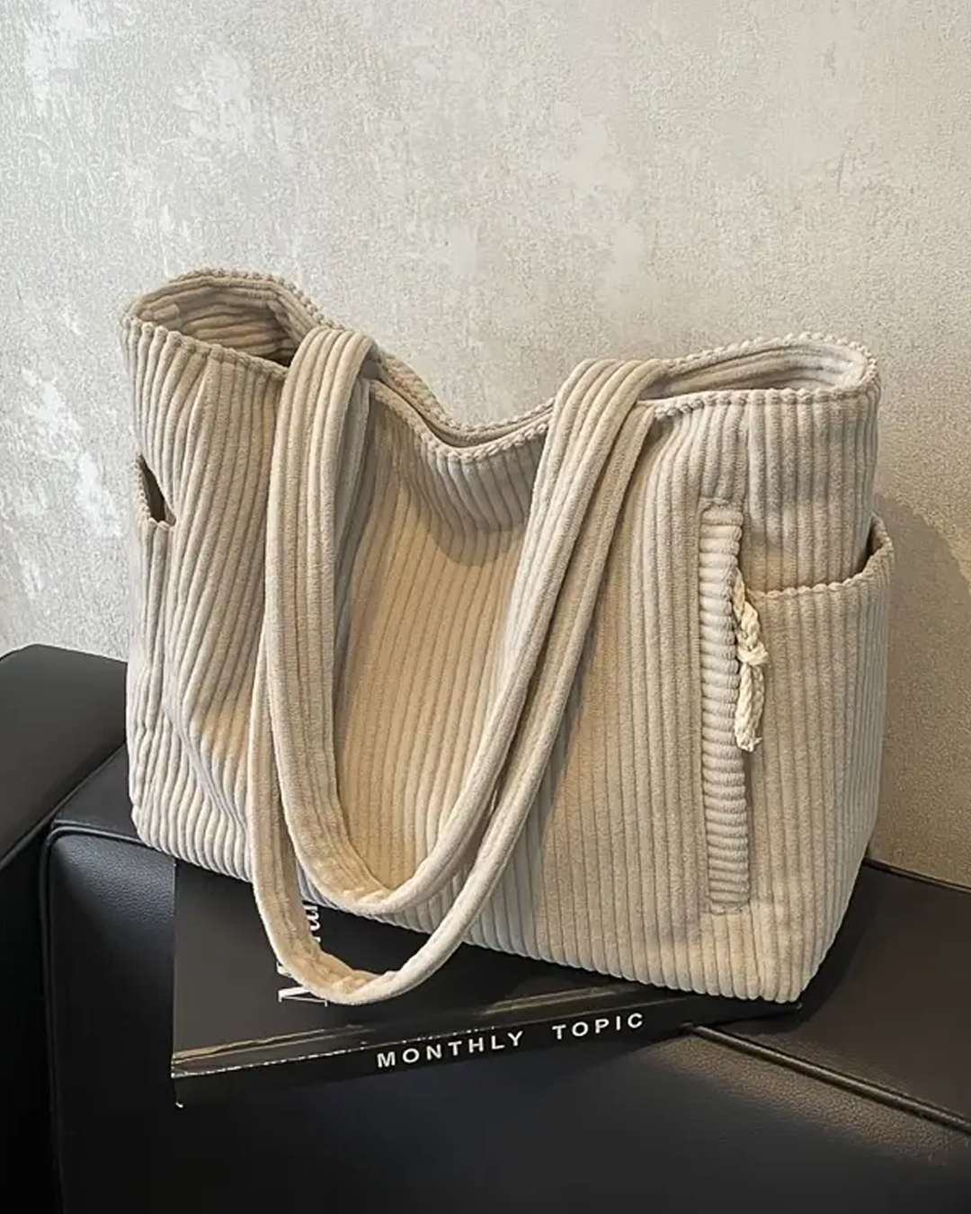 Nayara – Ribbed Tote Bag
