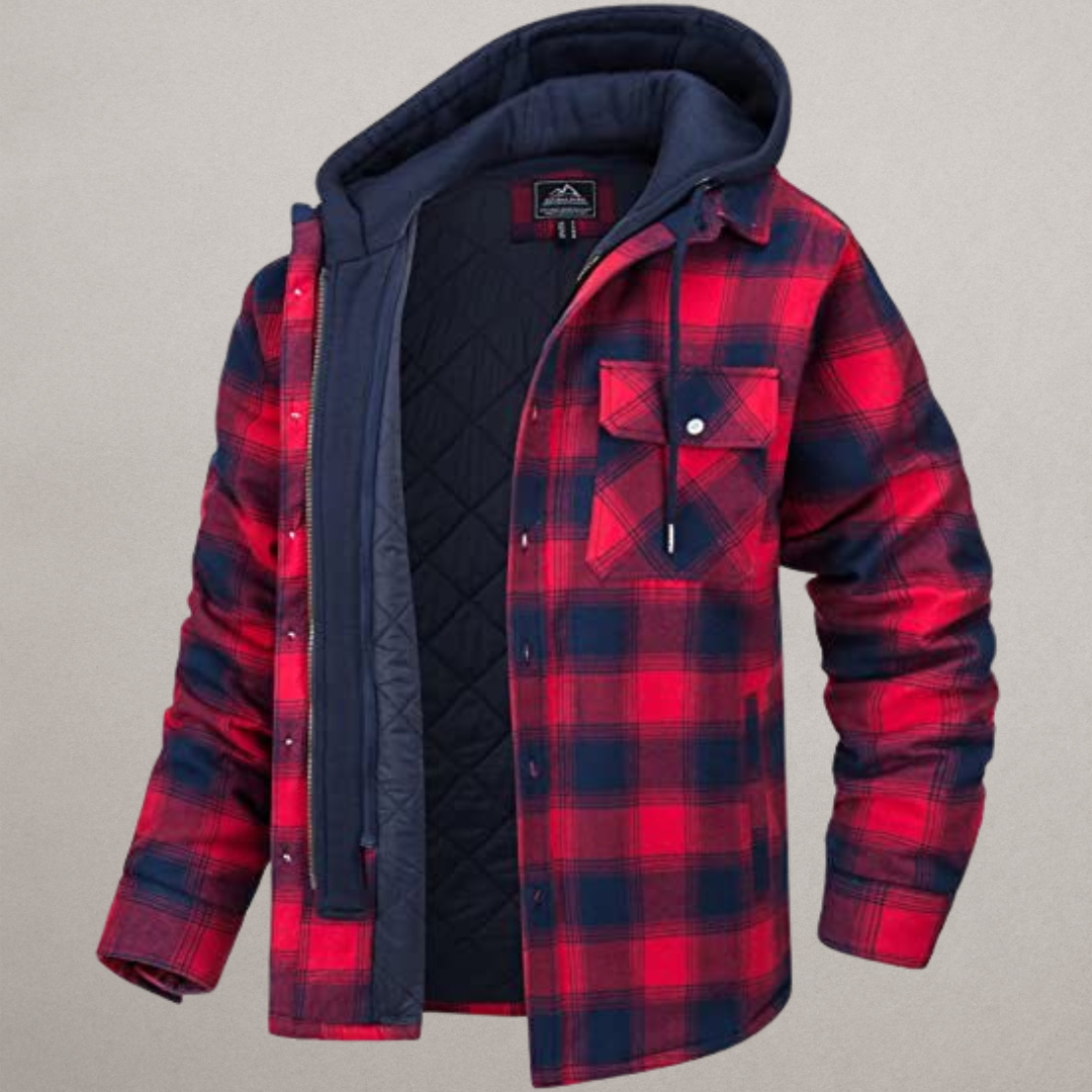 Oliver - Plaid Hooded Coat