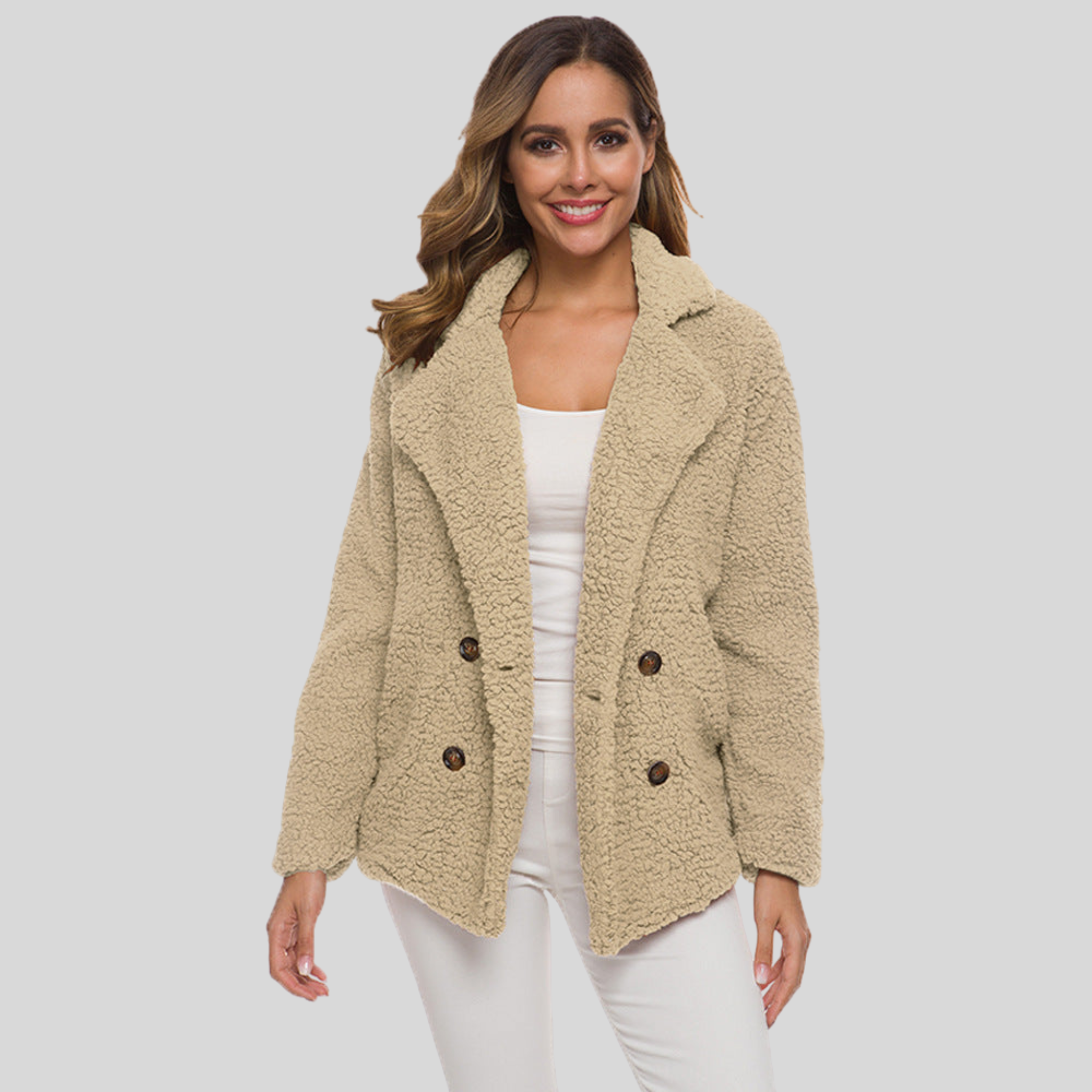 Mandy - Thick Fleece Sweater Coat