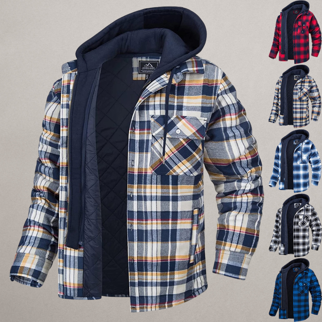 Oliver - Plaid Hooded Coat