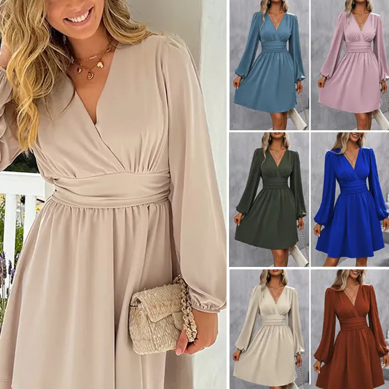 Isabel – Vestito a portafoglio a maniche lunghe