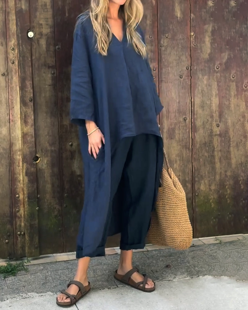 Valeria – Linen Two-Piece Set