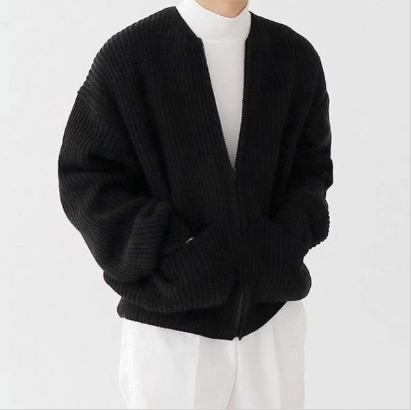 Arthur - Knitted Zip-up Cardigan